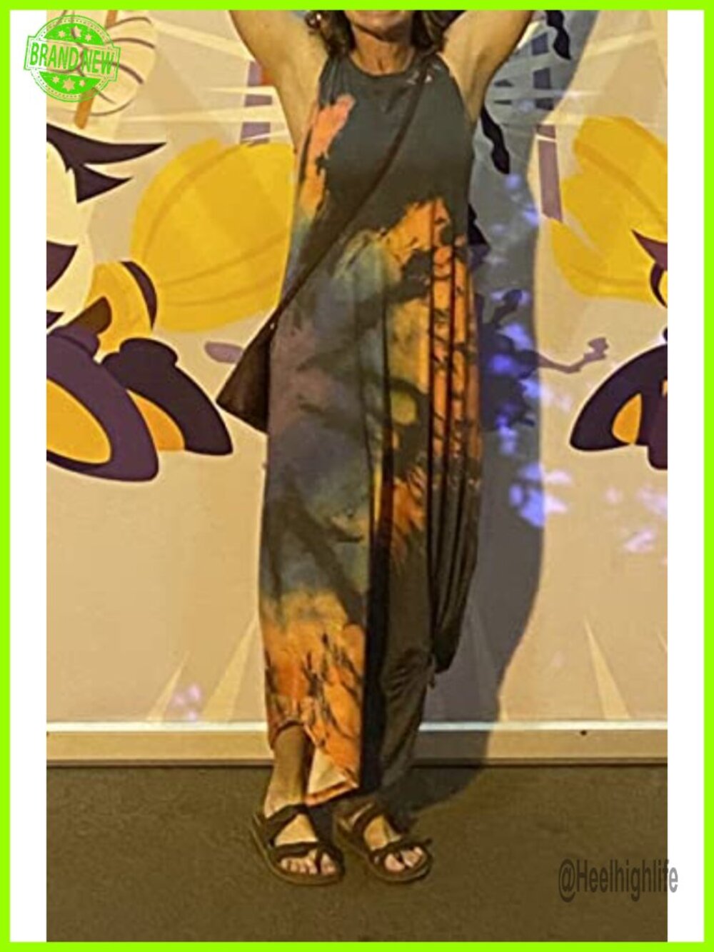 Maxi Dress with Pockets, Sleeveless, Summer Beach Boho Sundress, Cotton Blend, - Picture 3 of 3